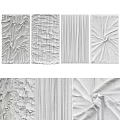 White Textured Decorative Surfaces With Various Patterns And Interior Design Textures 3d model