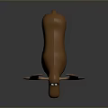 Cartoon Moose 3D Model With Brown Color Large Antlers And Friendly Expression