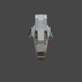 Sci Fi Weapon Design With Metallic Red White Accents And Green Illuminated Sights
