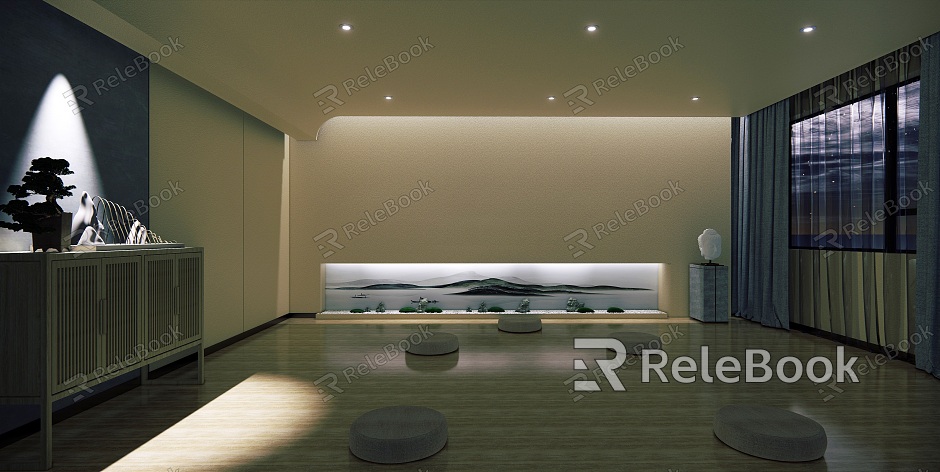 Tuo Ji Feng Leisure Club Foot Bathroom Massage Room Meditation Room Interior Design SU Model model