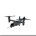 Modern Passenger Aircraft With Twin Propellers Rotary Wings Fuselage Design And Cockpit Landing Gear