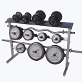 Fitness Equipment Rack With Dumbbells And Weight Plates For Home Gym