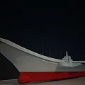 Aircraft Carrier Military Weapon With Flight Deck And Island Structure Design