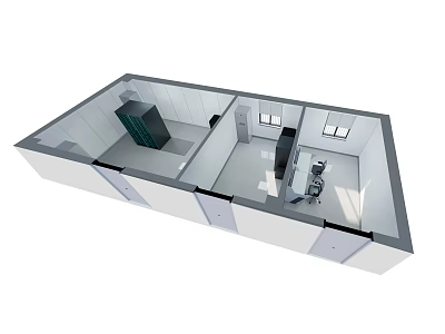 Security Monitoring Room Interior With Multiple Monitor Screens And Control Console 3d model