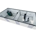 Security Monitoring Room Interior With Multiple Monitor Screens And Control Console