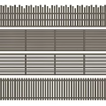 Various Modern Wooden Fence Designs With Horizontal Slats And Decorative Patterns