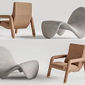 Modern Upholstered Accent Chairs Collection Beige Gray Armless With Arms Unique Design