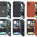 Multiple iPhones In Different Colors With Front And Back Views And Screen