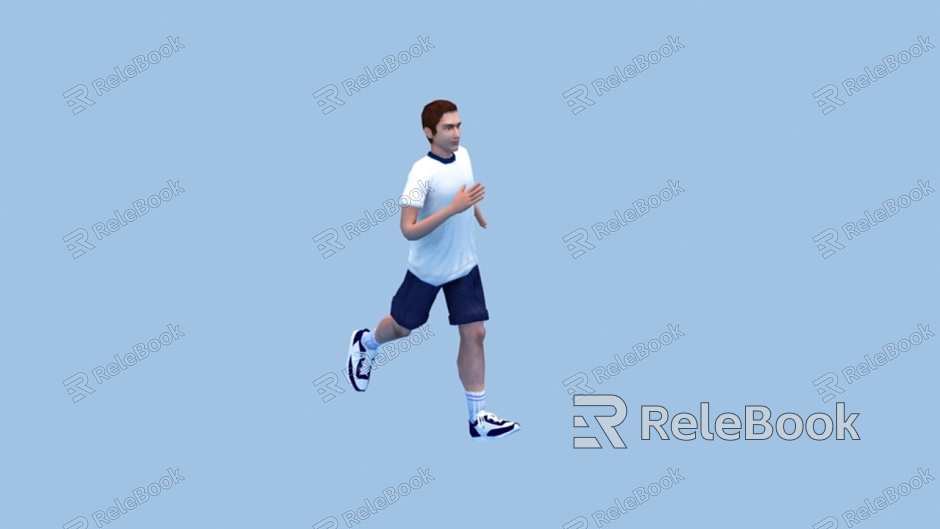 Running Man with Action Running Animated Man Sports Boy model