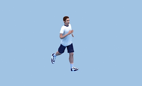 Running Man with Action Running Animated Man Sports Boy 3d model