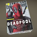 Stack of Comic Con Exclusive Magazines With Deadpool Cover Design 3d model