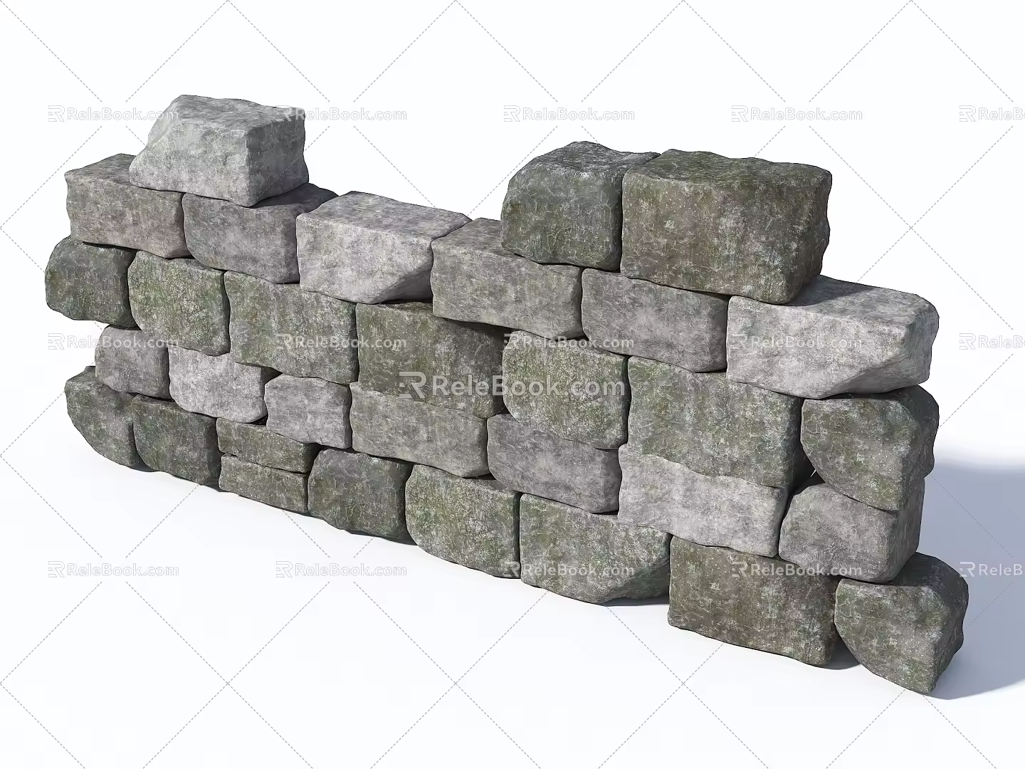 Block Stone Retaining Wall Natural Block Stone Wall Stone Retaining Wall Stone Masonry Stone Block Cubic Stone Combination Landscape Stone 3d model
