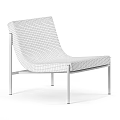 Modern Gray Fabric Armchair with Black Metal Legs and Sleek Design