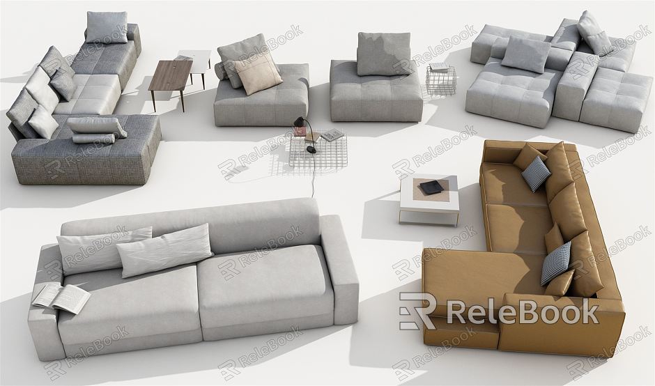 Modern Combination Sofa Sofa Coffee Table model