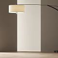 Modern Black Arc Floor Lamp with White Fabric Shade Curved Metal Arm and Sturdy Base
