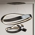 Modern Pendant Lights Featuring Circular And Linear Geometric Designs With Metal Frames 3d model