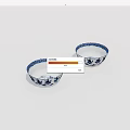 Elegant Dinnerware Set With Two Blue And White Bowls Floral Pattern Design