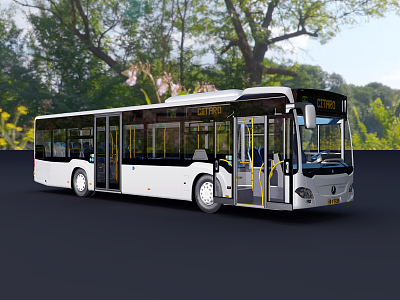 modern bus 3d model