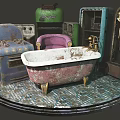 Vintage Electronic Appliances Collection Showcasing Old Radio Stove And Clock