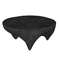 Two Modern Gray Coffee Tables With Abstract Leg Design And Textured Surface 3d model