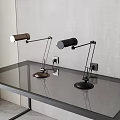 Modern metal table lamp combination 3d model