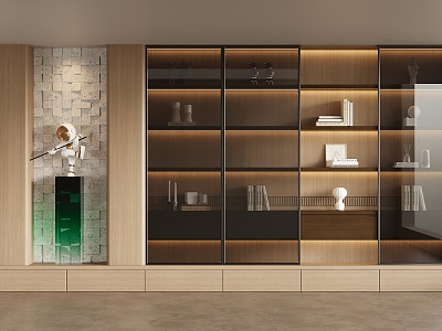 Modern minimalist bookcase model