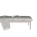 Modern bed end stool 3d model