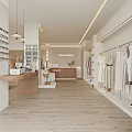Elegant Modern Clothing Store Interior With Mannequins Apparel Displays Sofa And Mirrors