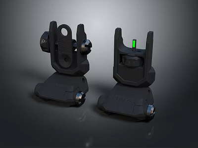 Two Practical Black Household Tool Stands With Green Indicator For Daily Use 3d model Two Practical Black Household Tool Stands With Green Indicator For Daily Use 3d model