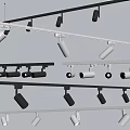 Modern Track Lighting With Black White Downlights And Spotlights For Home Ceiling