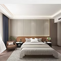 Modern Hotel Guest Room Interior With Bed Sofa Area Writing Desk And Potted Plant