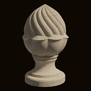 European-style railing column top classical railing column top railing column 3d model