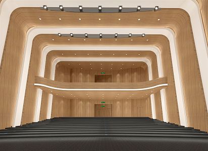 Modern Concert Hall School Concert Hall 3d model