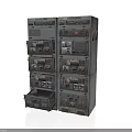 Multi Tiered Industrial Equipment With Heavy Duty Metal Frame Control Panels And Drawers