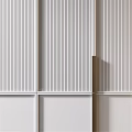Modern Chest of Drawers With Vertical Striped Design and Sleek White Finish