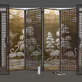 New Chinese Style Screen Partition 3d model