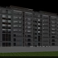 Modern Classic Residential Building With Multiple Floors Balconies Large Windows And Green Lawn