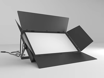 Foldable LED Panel Light With Adjustable Black Panels For Studio Use 3d model