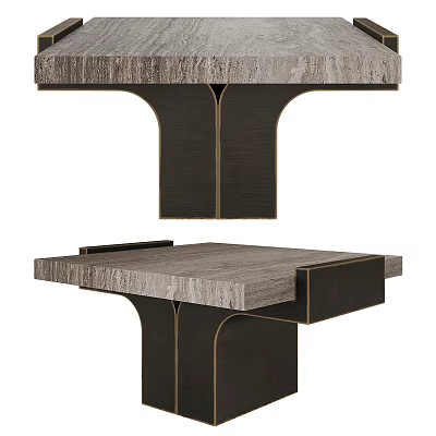 Modern Home Office Desk With Sleek Wooden Top And Black Metal Frame Design 3d model