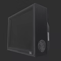 Vintage Black CRT Television With Classic Cabinet And Round Side Speaker Design