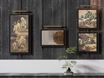 New Chinese Decorative Painting 3d model