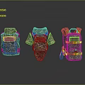 Game Movie Character Tactical Camouflage Gear Collection With Vest Uniform And Backpack