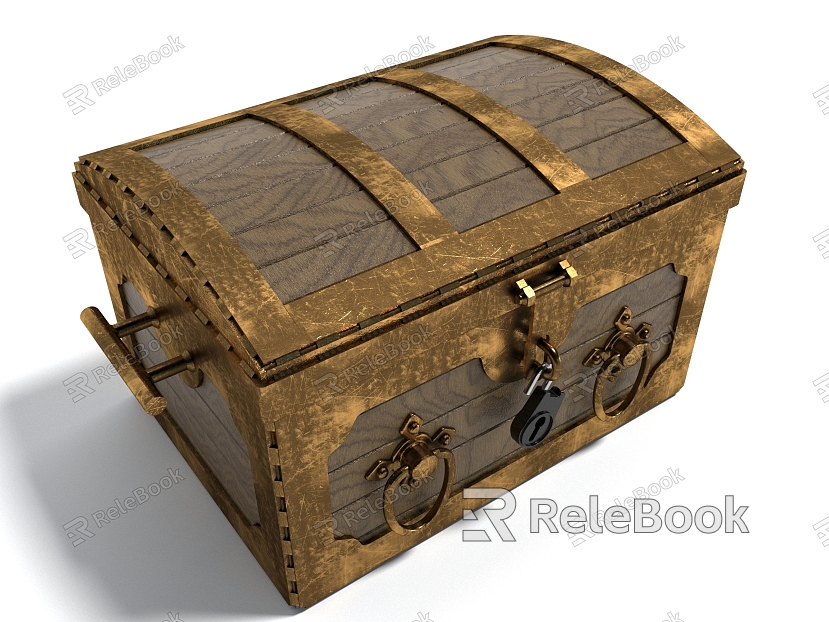 Style Box Treasure Box Wooden Box Decorative Ornaments Jewelry Storage Box Storage Box model