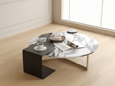 Modern round coffee table model