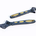 Adjustable Hardware Wrenches With Black Handles And Gold Dots Design