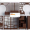 Chinese-style Antique Rack Chinese-style Partition Rack Chinese-style Display Rack Chinese-style Display Rack 3d model