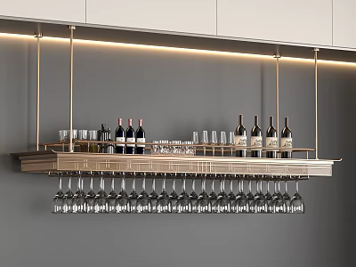 Modern Wine Rack Metal Wine Rack Hanger Wine Glass Wine Hanging Wine Rack 3d model