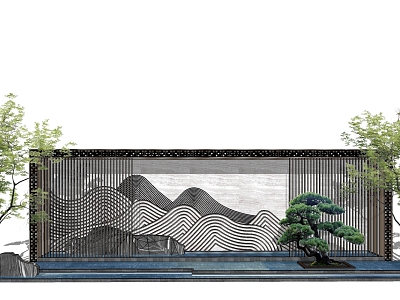 New Chinese style landscape wall model