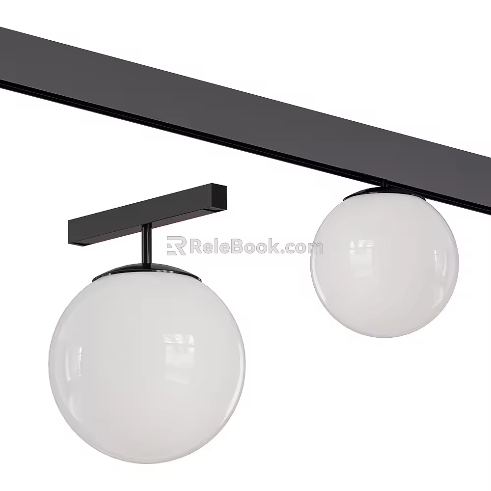 Modern bulb guide lamp 3d model