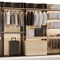 Loft Wardrobe Cabinet Wardrobe Storage Cabinet Large Wardrobe Hanger Clothes Home Furniture Bedroom 3d model